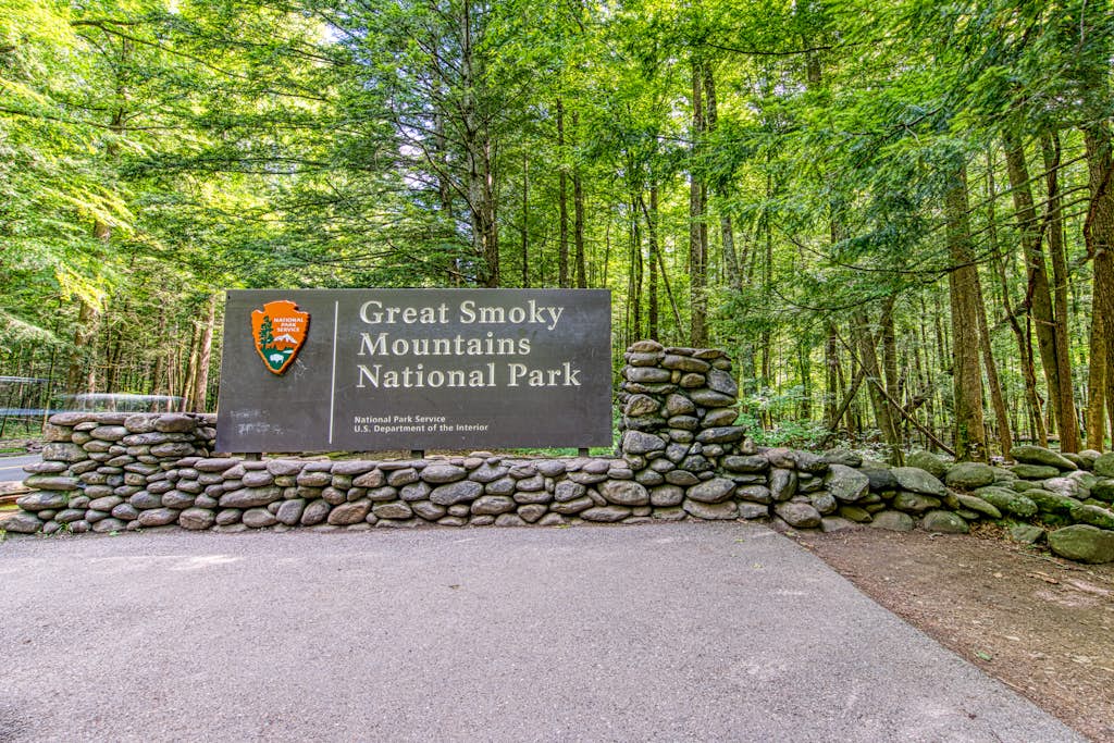 Great Smoky Mountains National Park Entrance Sign